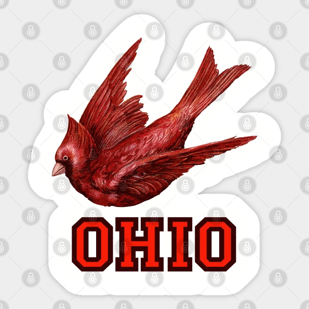 Vintage Style Ohio Cardinals Sticker by DankFutura